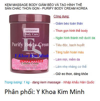 Kem massage body Hàn Quốc trọng lượng 1.000g - Y Khoa Kim Minh