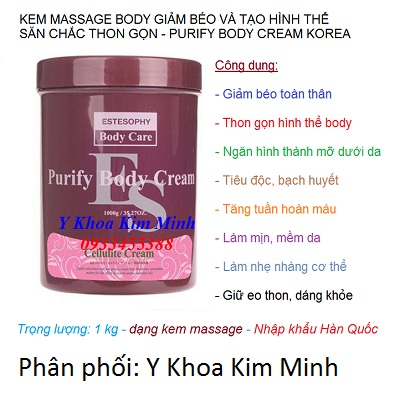 Kem massage phá mỡ giảm béo body nhập khẩu Hàn Quốc 1000g - Y khoa Kim Minh