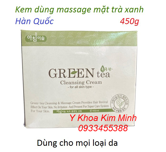 Kem massage mặt trà xanh Hàn Quốc trọng lượng 450g