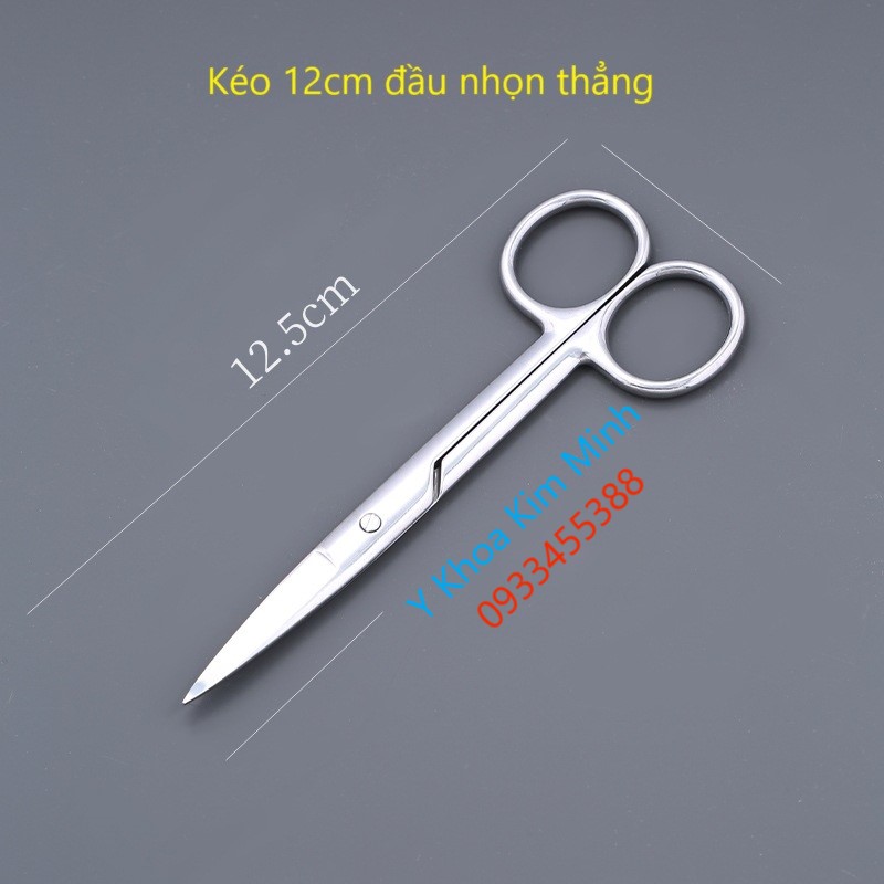 Kéo 12cm đầu nhọn thẳng