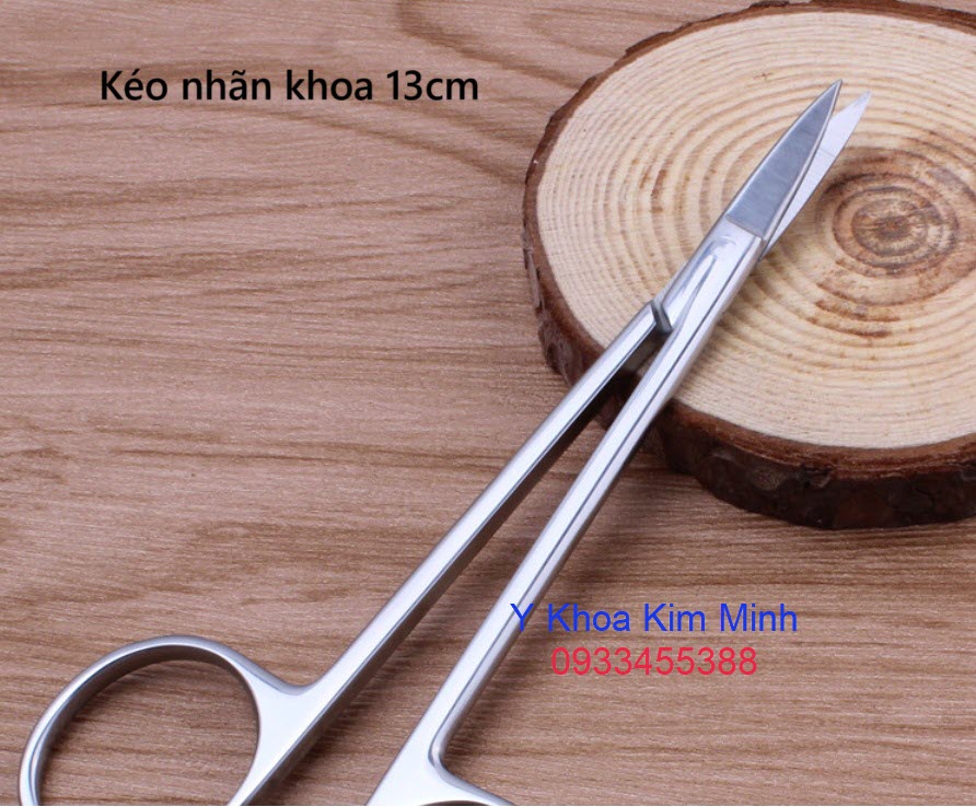 Kéo nhãn khoa 13 cm thép không giả mạ Niken tăng độ sắc bén và hoạt động bền bỉ