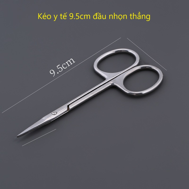 Kéo y tế đầu nhọn mũi thẳng dài 9.5cm