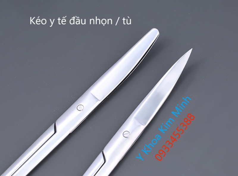 Kéo y tế đầu nhọn và đầu tù