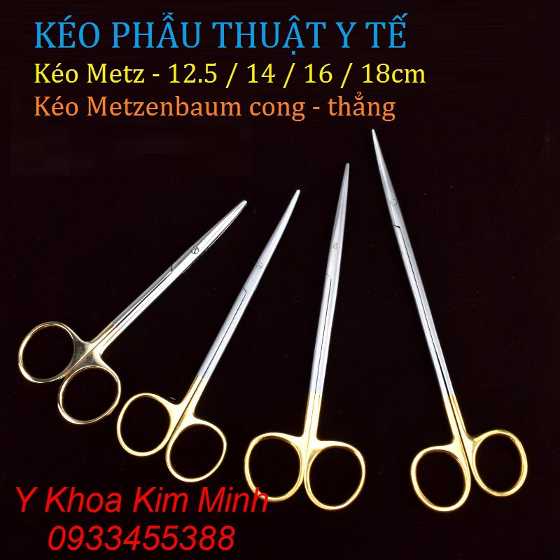 Kéo phẫu thuật y tế thẩm mỹ, kéo metz scissors bán ở Y Khoa Kim Minh