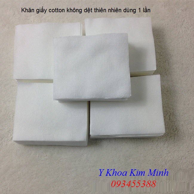 Bông giấy tẩy trang, khăn giấy cotton làm sạch da dùng 1 lần - Y Khoa Kim Minh