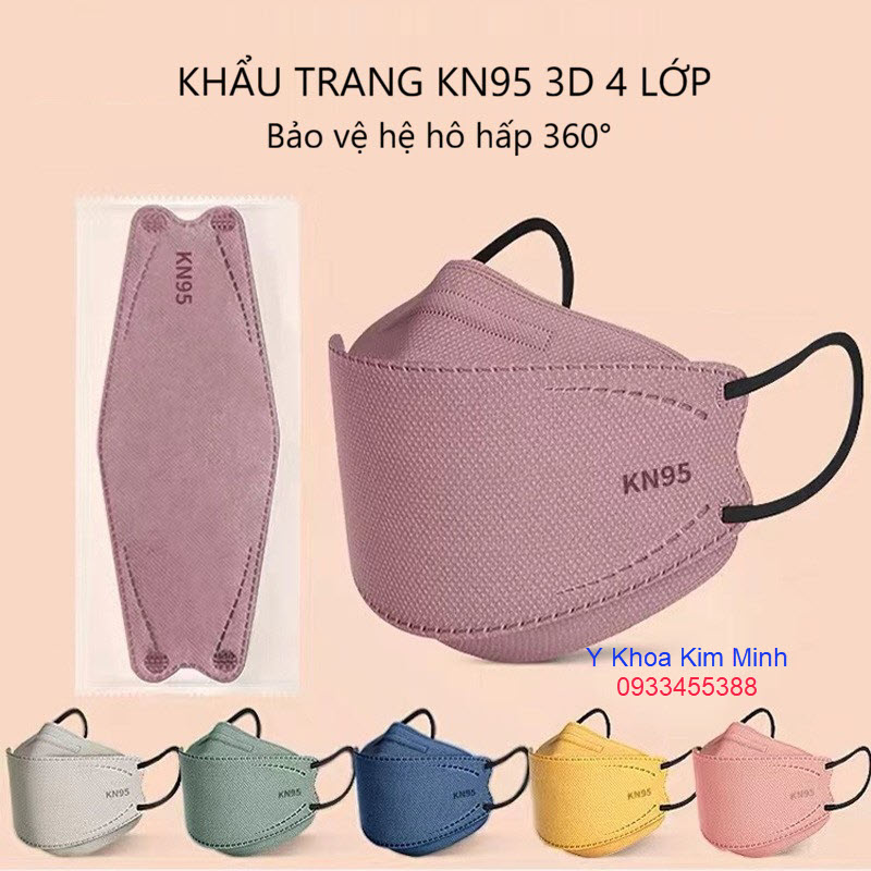 Khẩu trang KN95 có 10 màu gồm xanh dương, xanh lá, màu trắng, màu xám, màu nâu, màu cam, màu đổ, màu đen,..
