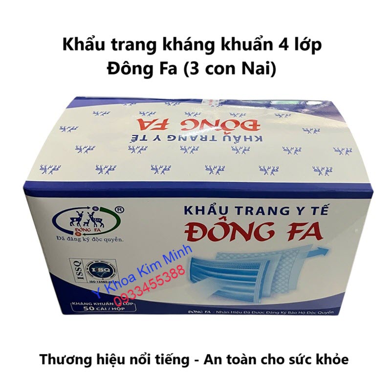 Khẩu trang y tế 4 lớp Đông Fa có giấy kháng khuẩn bán giá sỉ ở Y Khoa Kim Minh