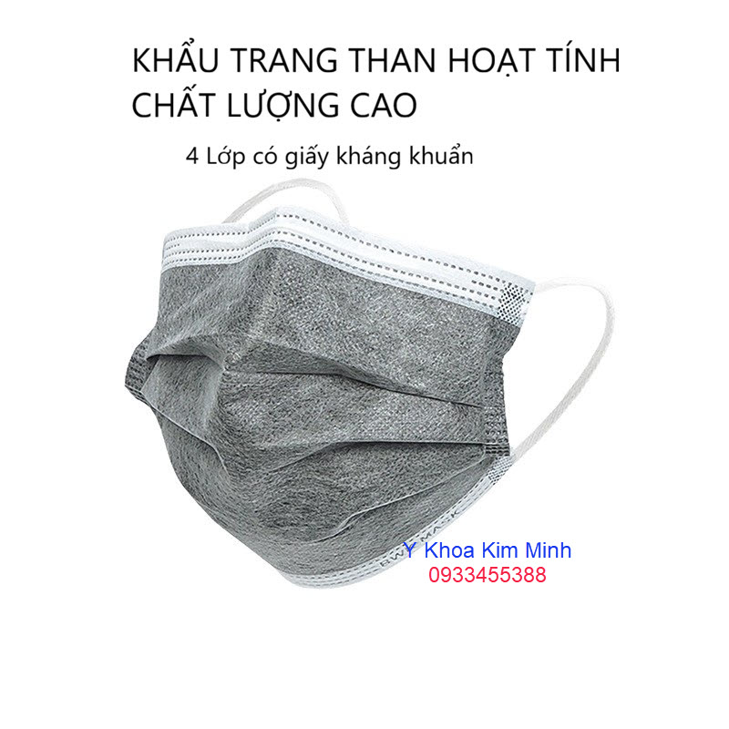Khẩu trang hoạt tính chất lượng cao 4 lớp có giấy kháng khuẩn bán giá sỉ ở tphcm