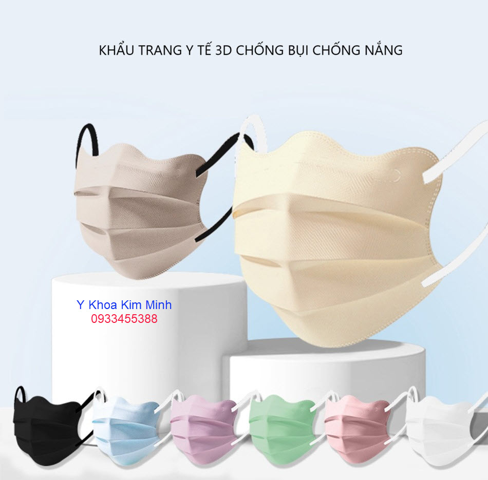 Khẩu trang y tế 3D chống bụi mịn, chống nắng