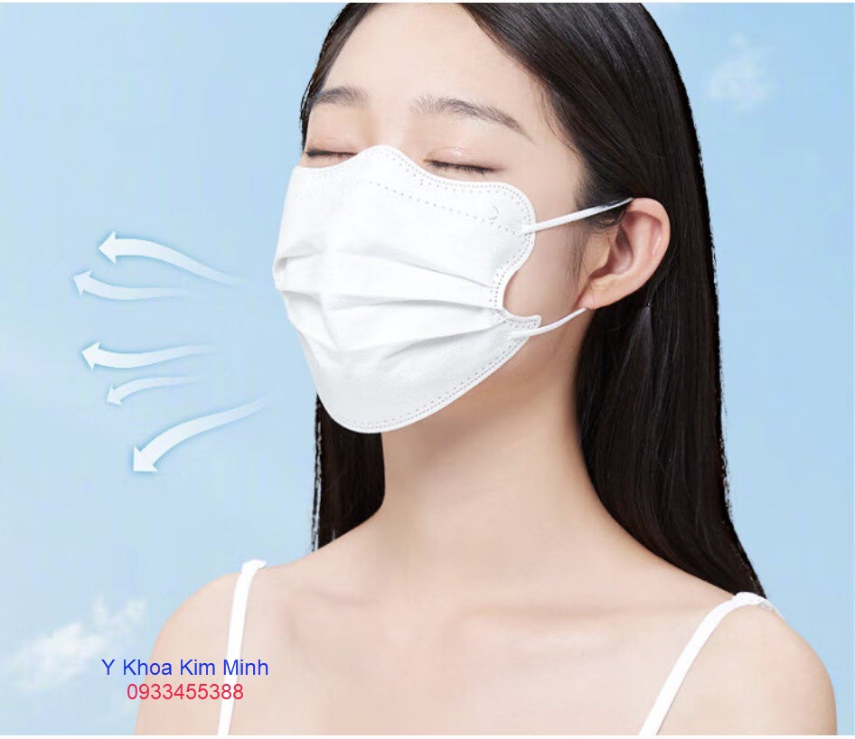 Khẩu trang y tế 3D thoáng khí dễ hô hấp và lọc bụi mịn