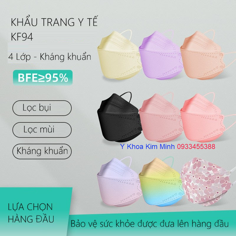 Khẩu trang y tế kháng khuẩn 4 lớp KF94 bán ở Tp.HCM