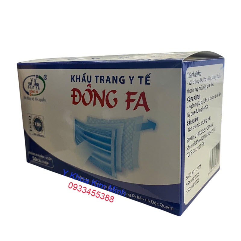 Khẩu trang y tế Đông Fa nhãn hiệu 3 con nai