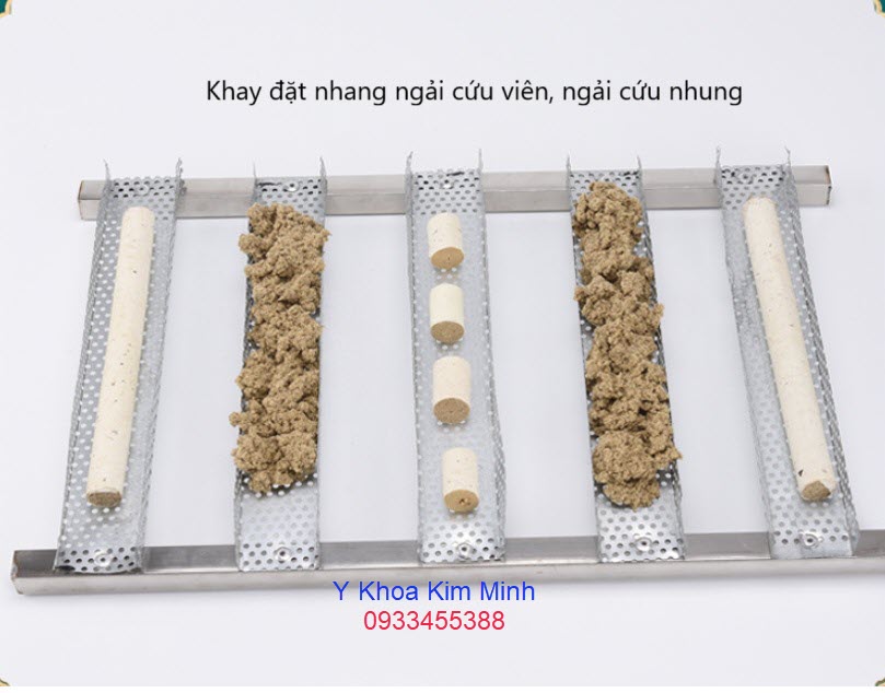 Khay lưới đặt nhang ngải cứu viên của hộp gỗ xông ngải cứu