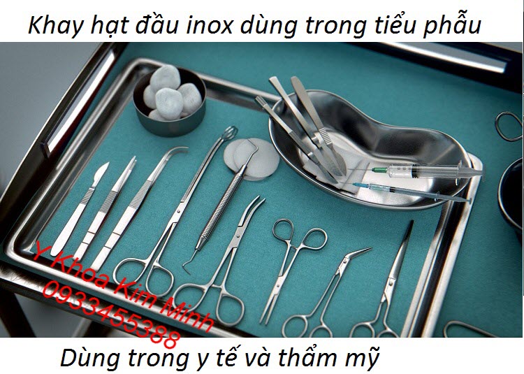 Khay hạt đậu inox là thiết bị inox đang bán tại Y khoa Kim Minh