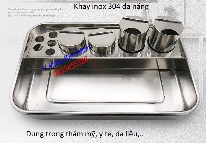 Noi ban khay inox y te da nang dung cho nganh tham my loai inox 304 - Y Khoa Kim Minh