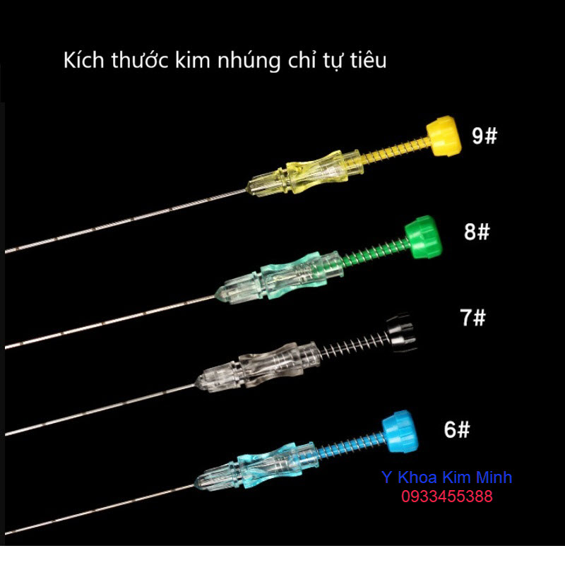 Kích thước kim nhúng chỉ cấy đông y các số 6 7 8 9