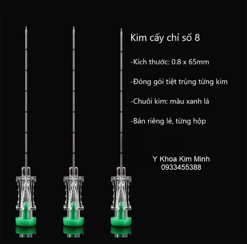 Kim đẩy chỉ collagen tự tiêu số 8 dài 0.8mm x 65mm bán ở tphcm