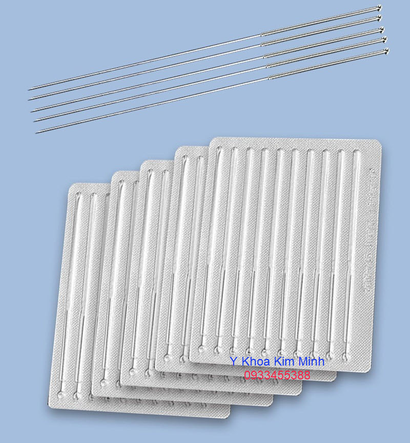 Kim châm cứu đóng vỉ vô trùng, dùng 1 lần hộp 100 cây