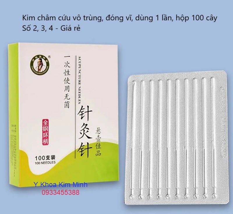 Kim châm cứu giá rẻ đã vô trùng số 1, 2 , 3, 4 bán ở Tp.HCM
