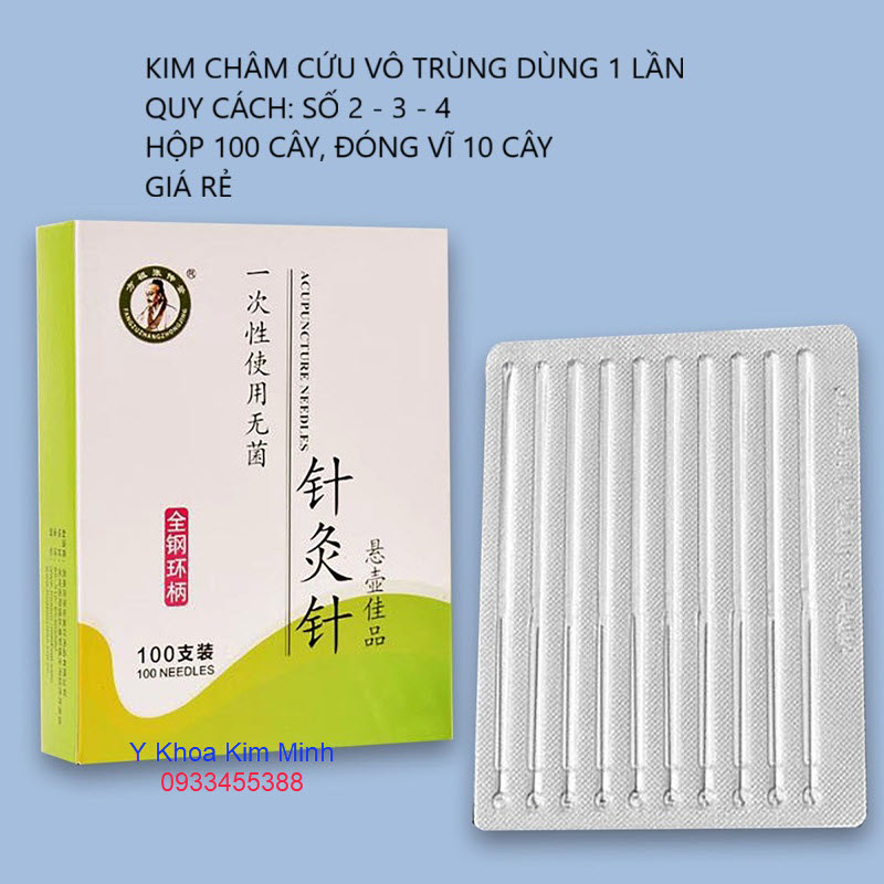 Kim châm cứu vô trùng dùng trong đông y giá rẻ
