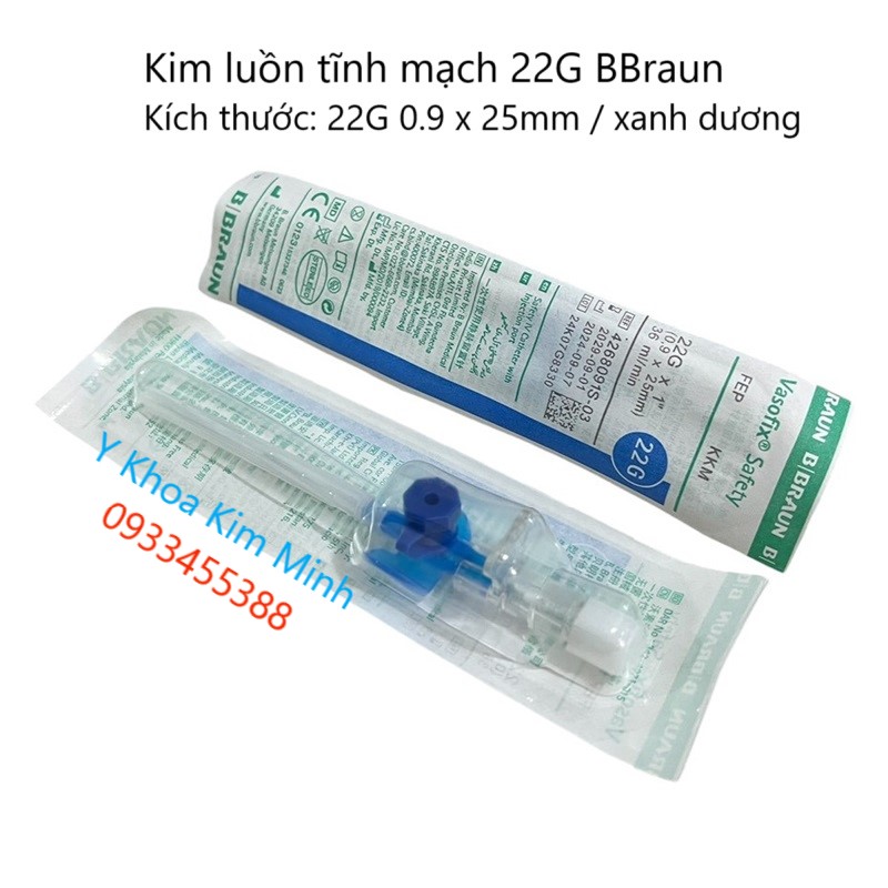 Kim luồn tĩnh mạch 22G BBraun 0.9 x 25mm