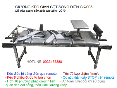 Giuong keo cot song dien chua dau lung, thoat vi dia dem GK-003 - Y Khoa Kim Minh 0933455388