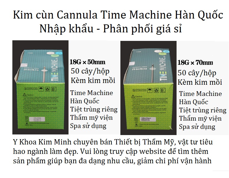 KIm cannula Time Machine tiêm dưỡng chất vùng mawjjt bán ở Y Khoa Kim Minh