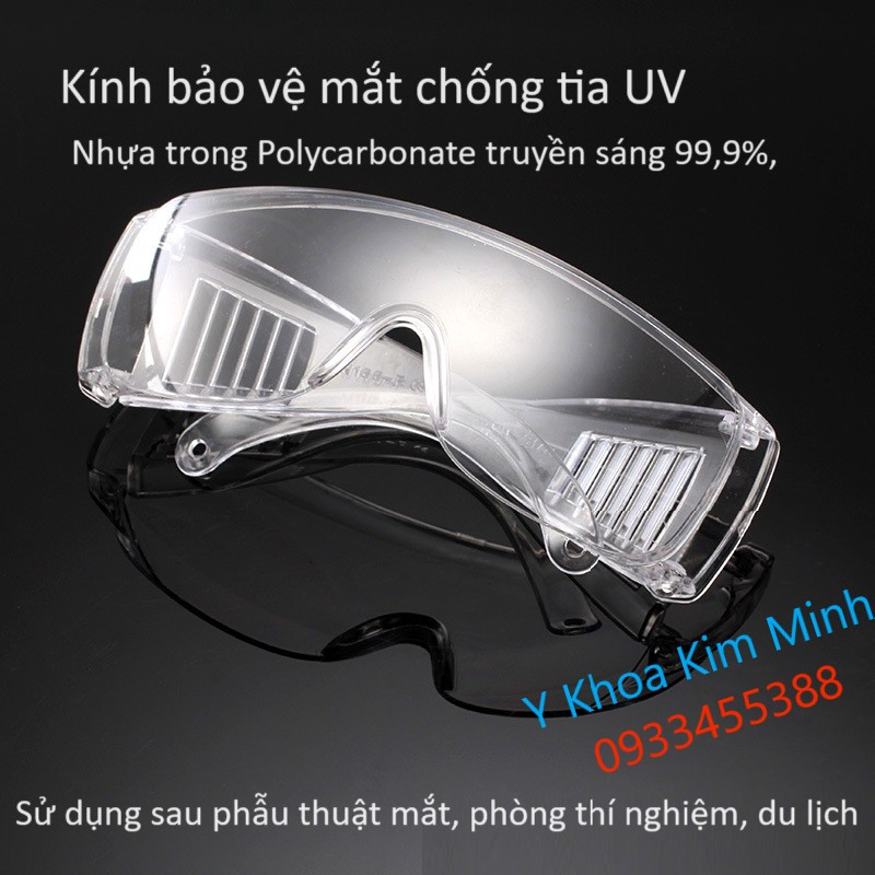 Kính y tế bảo vệ mắt chống UV dùng cho người sau phẫu thuật mắt, phẫu thuật võng mạc