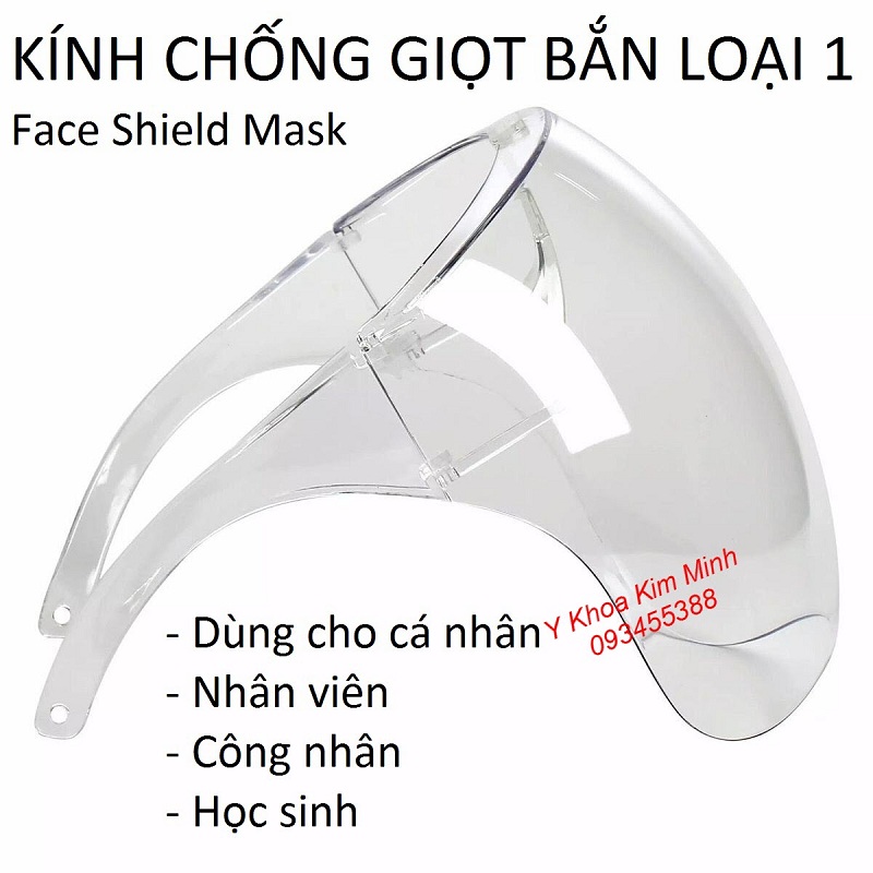 Kính chặn giọt bắn phòng chống virus Face Shield Mask bán tại Tp.HCM