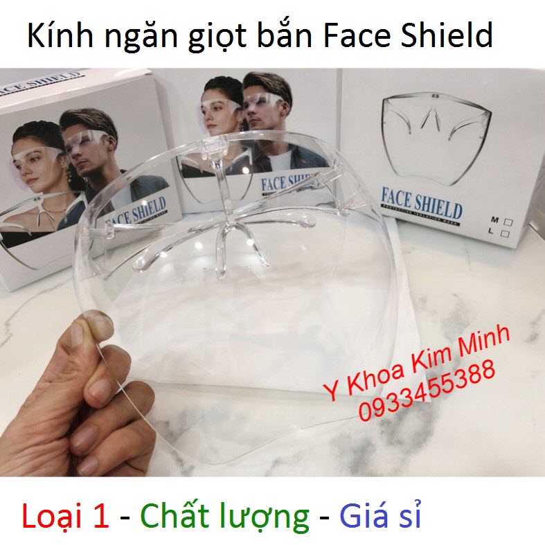 Kính ngăn giọt bắn Face Shield bảo vệ mặt bán tại Y Khooa Kim Minh