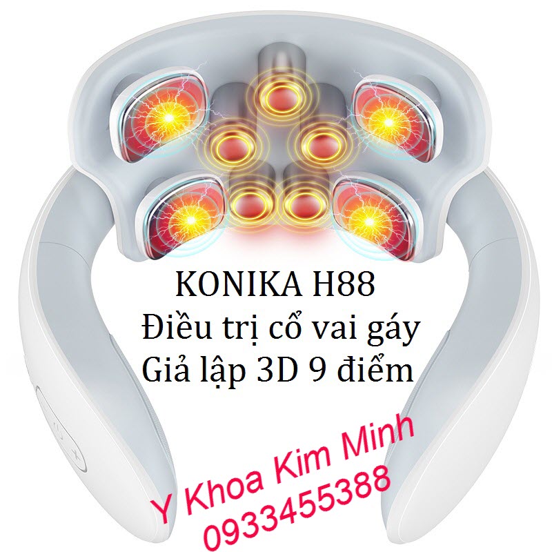 Đai cổ vai giáy KONIKA H88 giả lập điều trị 3D 9 điêm