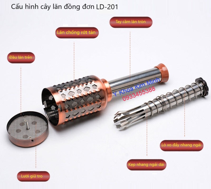 Cấu tạo chi tiết cây lăn đồng đơn ngải cứu bán ở Y Khoa Kim Minh