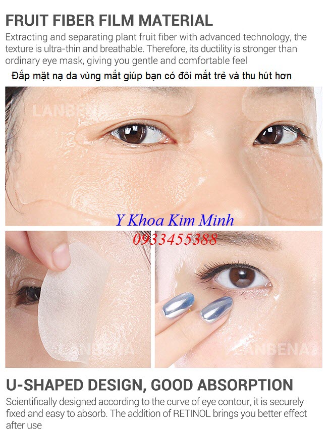 Chăm sóc da vùng mắt với mặt nạ Lanbena, mặt nạ huyết thanh nuôi dưỡng - Y Khoa Kim Minh Cham soc da vung mat bang mat na Lanbena - Y khoa Kim Minh