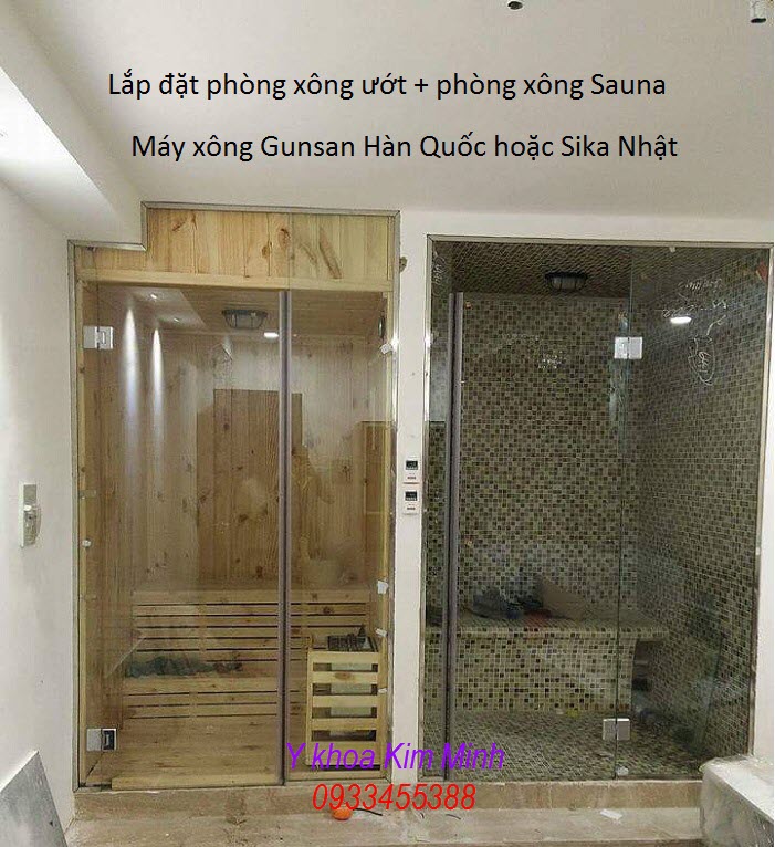 Thi công lắp đặt phòng xông hơi nóng Sauna và phòng xông ướt Steam tại Tp Ho Chi Minh và các tỉnh - Y khoa Kim Minh