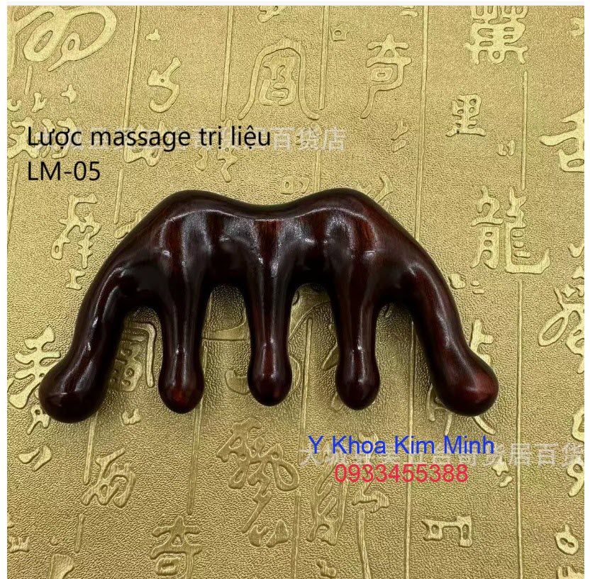 Lược massage trị liệu gỗ LM-05