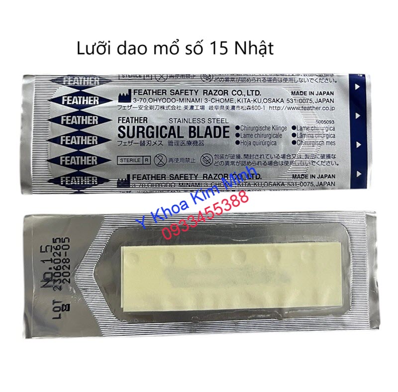 Lưỡi dao 15 Feather Blade Nhật