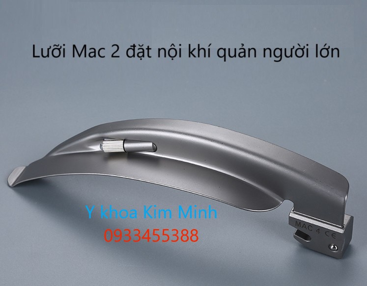 Lưỡi dao Mac 2 dùng đặt ống nội khí quản người lớn