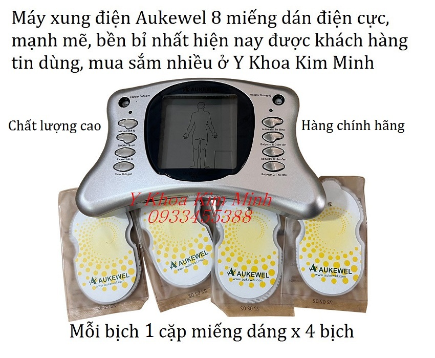 Máy Aukewel 8 miếng dán chính hãng bán ở Y Khoa Kim Minh