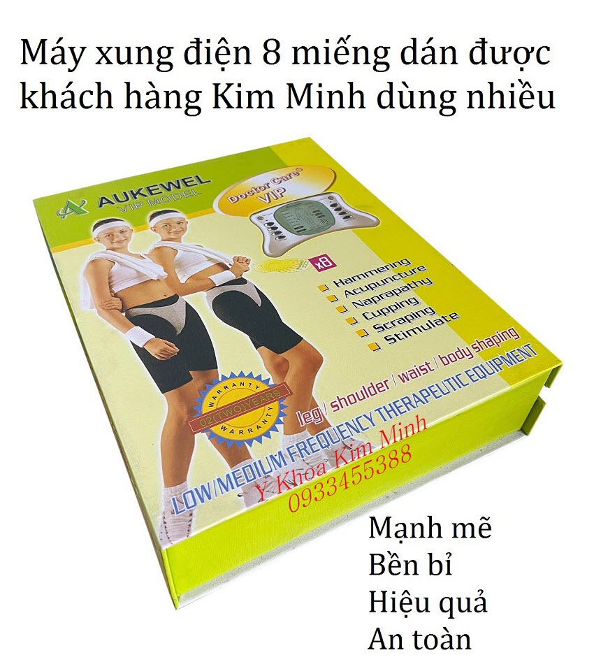 Máy mat xa xung điện 8 miếng dán Aukewel chính hãng bán ở Kim Minh