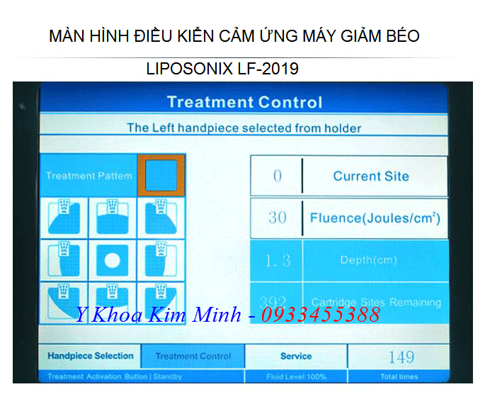 Màn hình cảm ứng điều khiển máy giảm béo Liposonix LF-2019 - Y khoa Kim Minh 0933455388