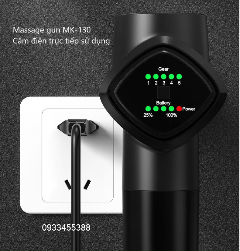 Súng massage gun điện trực tiếp 100V, 110V, 220V bán ở tphcm