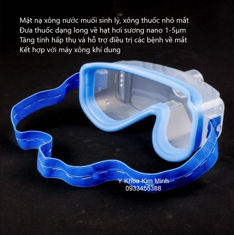 Mặt nạ xông nước muối sinh lý nhỏ mắt, xông thuốc nhỏ mắt sử dụng với máy xông khí dung