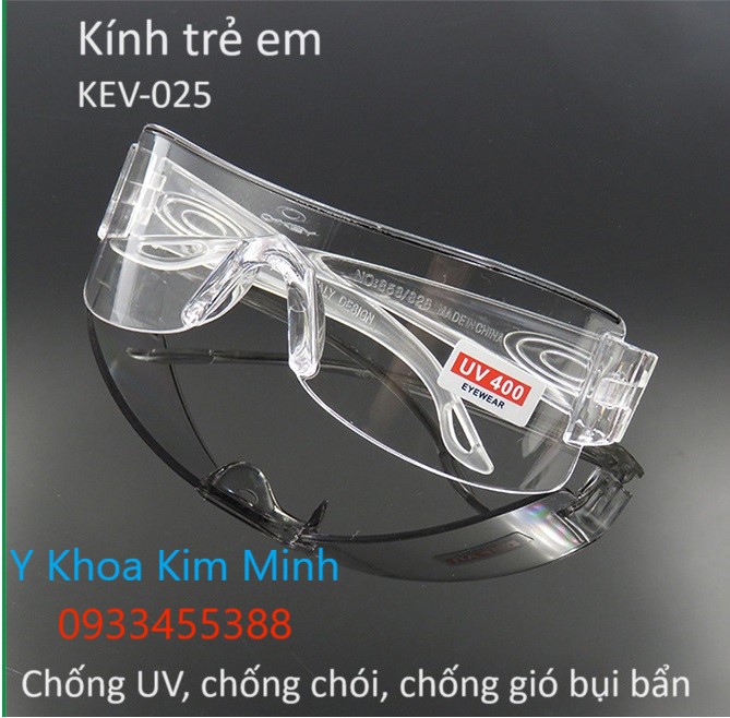 Mắt kính trẻ em đi đường chống bụi, chống tia UV mã sản phẩm KEV-025