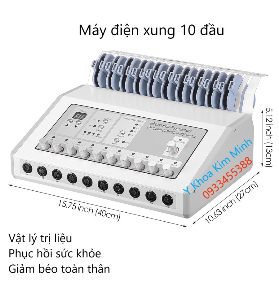 Máy điện xung 10 đầu trị liệu