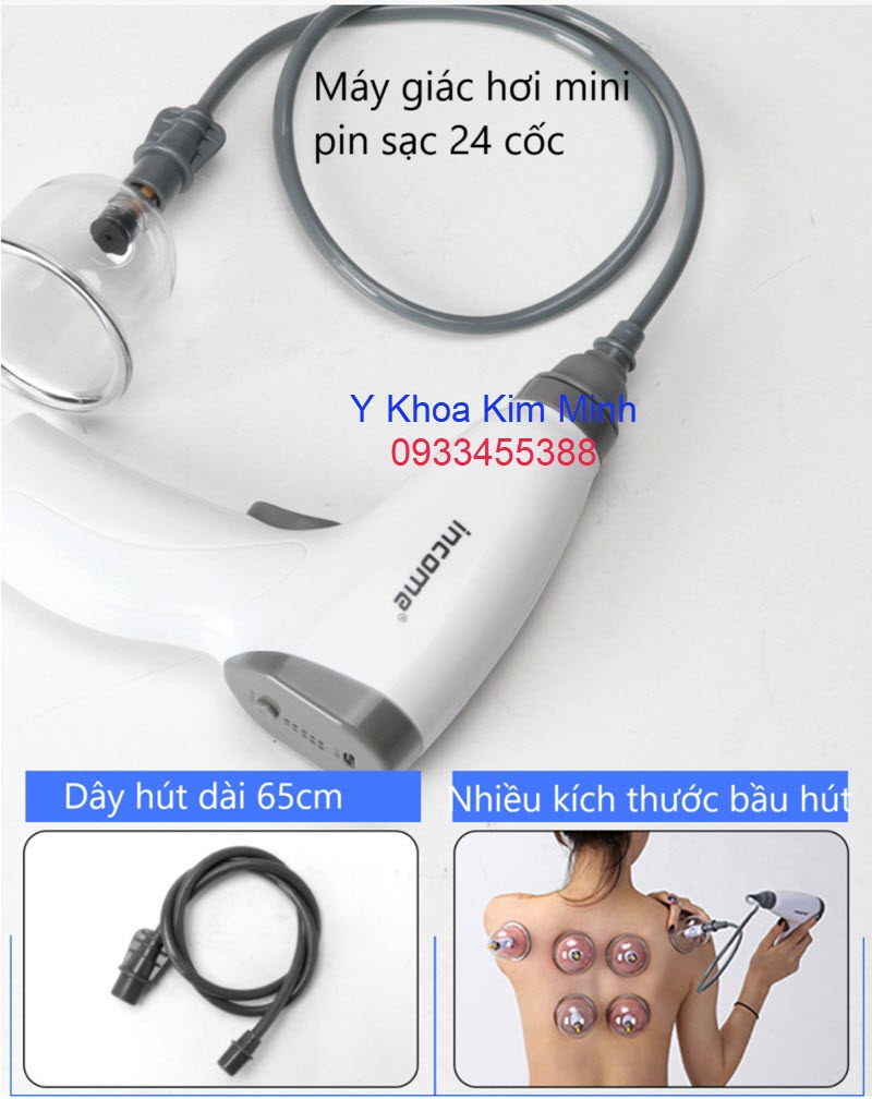 Máy giác hơi mini pin sạc 24 cốc