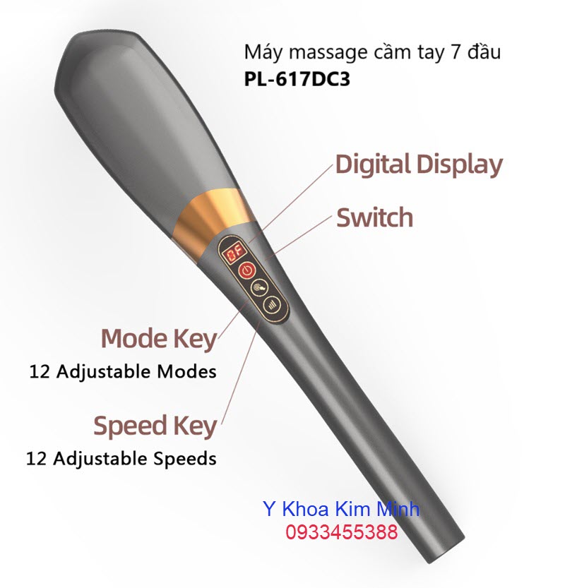 Máy massage cầm tay 7 đầu PL-617DC3 bán ở tphcm