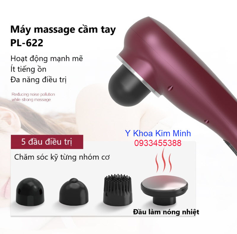 Máy massage cầm tay PL-622 có đầu điều trị làm ấm nóng nhiệt