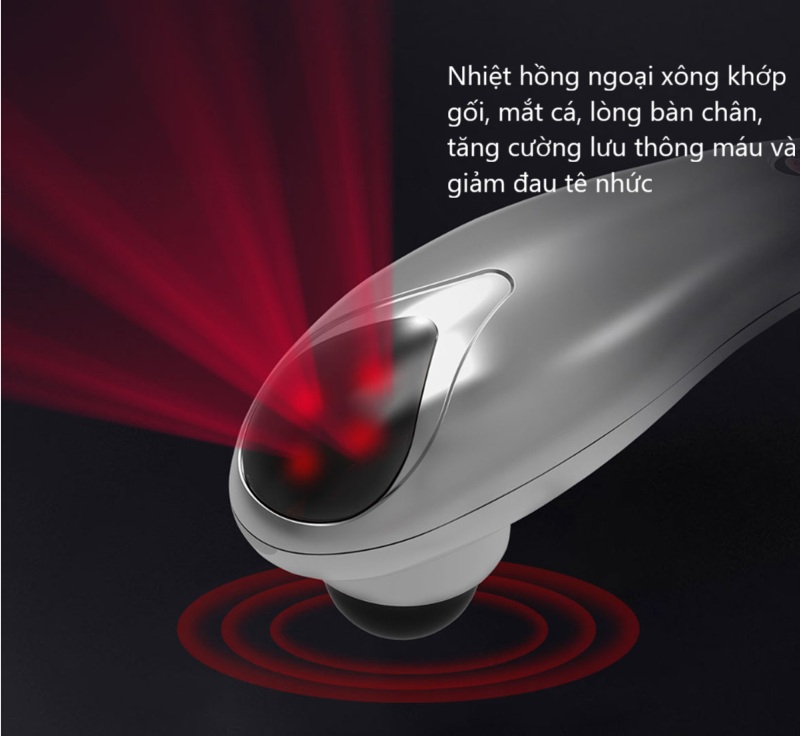 Máy massage toàn thân giảm đau nhức có 6 đầu trị liệu và đèn xông khớp nóng hồng ngoại