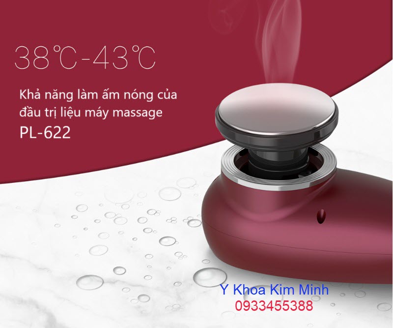 Máy massage cầm tay 5 đầu PL-622 có đầu trị liệu làm ấm nóng