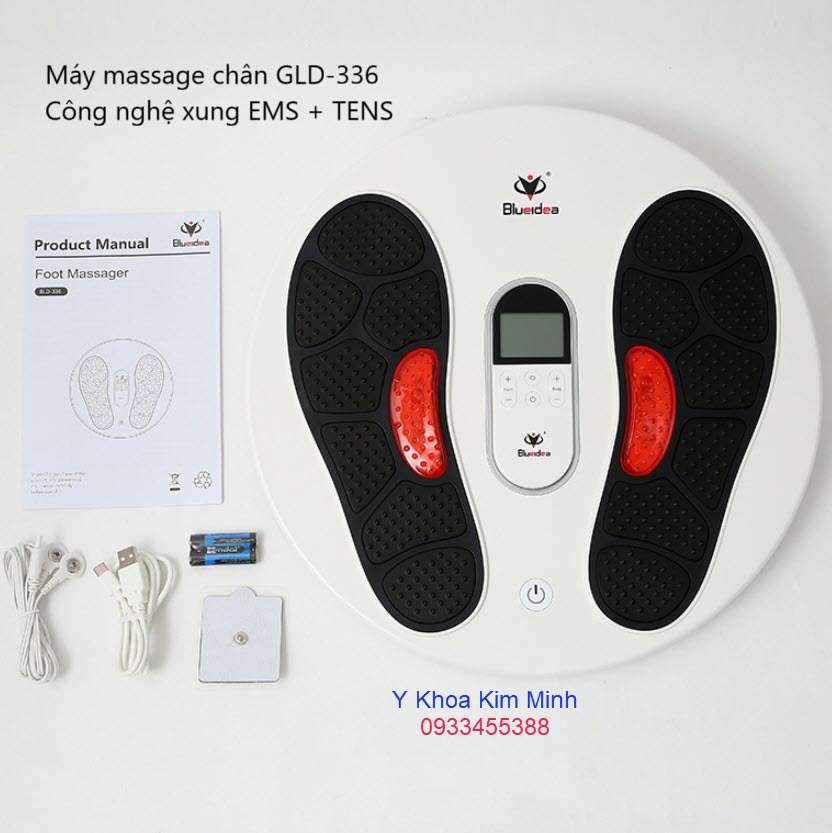Máy massage chân BLD-336 hãng BLUEIDEA công nghệ xung điện EMS + TENS